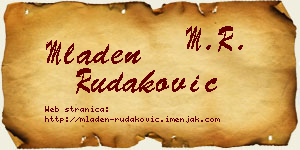 Mladen Rudaković vizit kartica